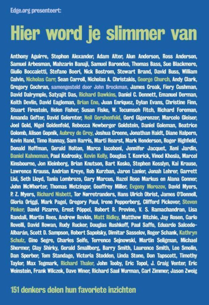 Hier word je slimmer van – John Brockman